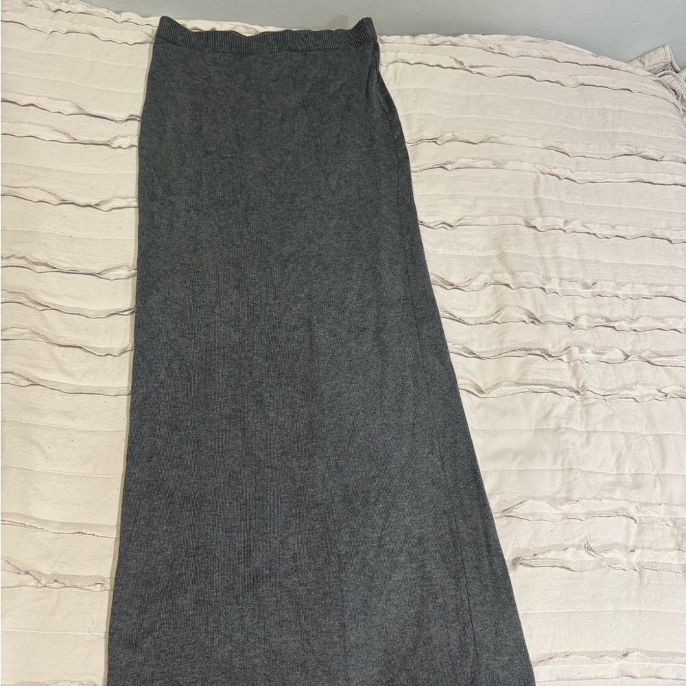 Gray Maxi Skirt sweater material